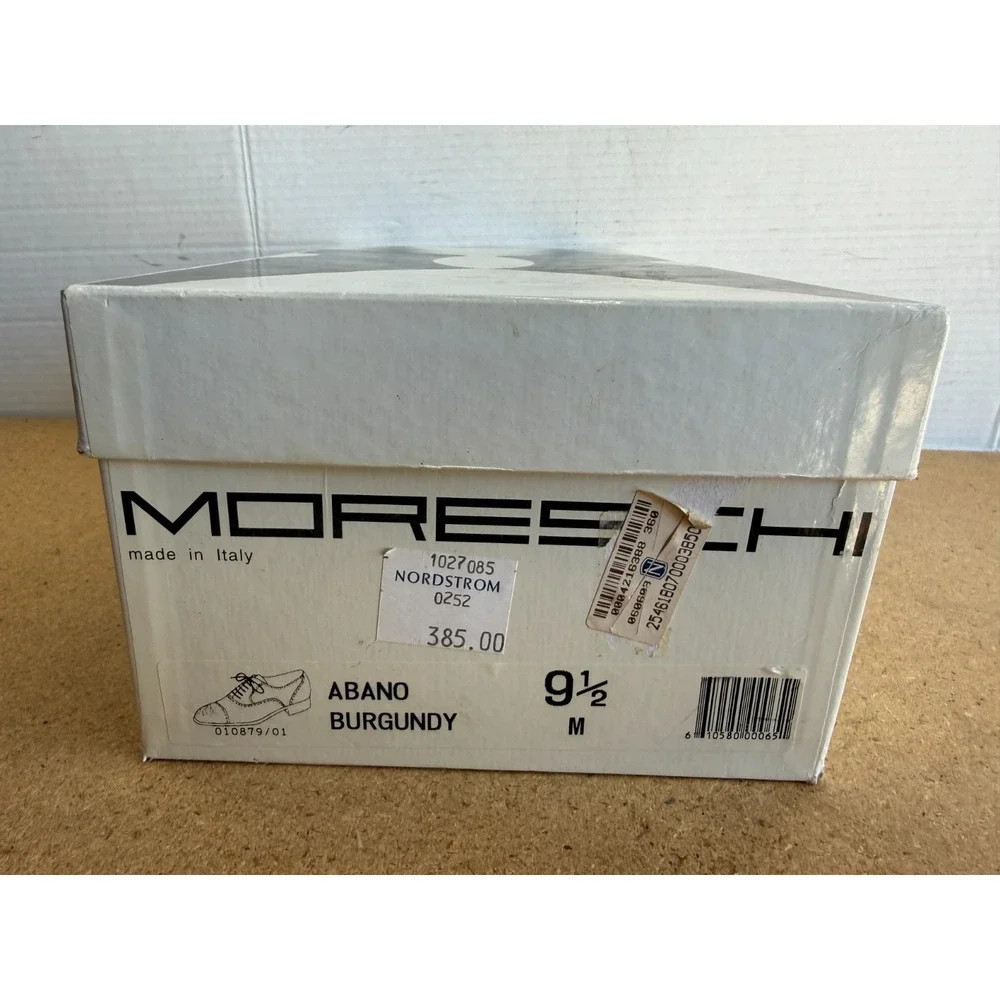 Moreschi Abano Cap‎ Toe Lace Up Brogue Oxfords Peccary & Calfskin Men's 9.5M